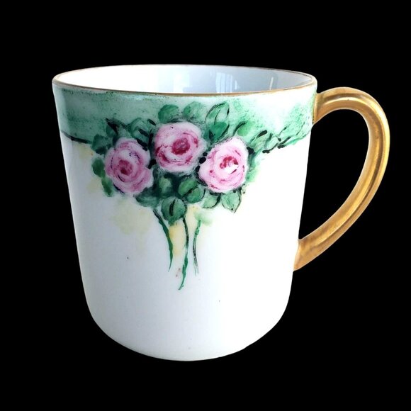 Vintage German Cup Hand Painted Arzberg With Gold Handle & Floral Design - Picture 10 of 10